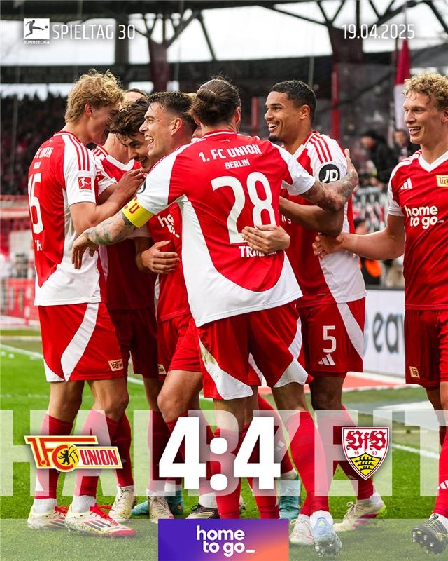 谈球吧体育app下载柏林联合与斯图加特上半场战成4-4，创德甲历史半场进球最多纪录